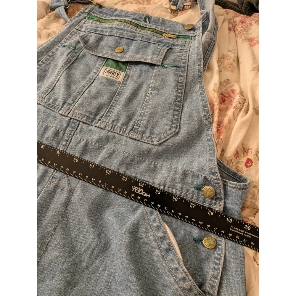 Liberty Vintage 90s Style Women's Medium Denim Bib Overalls Cotton Straight Leg